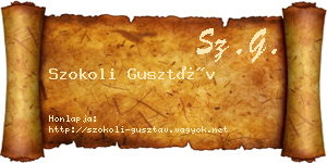 Szokoli Gusztáv névjegykártya