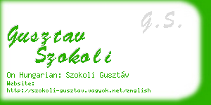 gusztav szokoli business card